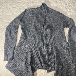 St. John's Bay Sweater, grey, women's size M, Polyester/stretch, long sweater